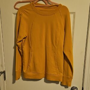 Lululemon Athletica Mustard Crew Neck Sweater